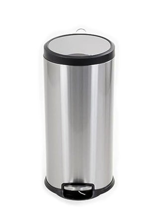 Stainless Steel Trash Bins, Recycle Bins, Round Step Waste Bin with Soft Close Lid, Durable Cantilever Foot Pedal Mechanism Steel Step Trash Can Wastebasket, Garbage Container Bin (27 Liters) - pzsku/Z97C4A700A087BC28AB43Z/45/_/1692256236/10a803ad-c144-4bb7-918b-bb0597ab9d40