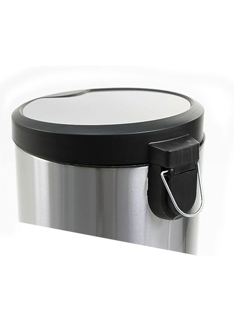 AKC AKC Stainless Steel Trash Bins, Recycle Bins, Round Step Waste Bin with Soft Close Lid, Durable Cantilever Foot Pedal Mechanism Steel Step Trash Can Wastebasket, Garbage Container Bin (27 Liters)  - Image 4