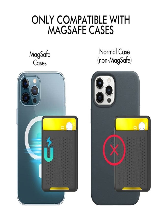 AHASTYLE MagSafe Wallet for iPhone 15/14/13/12/Pro Max/Pro/Plus/Mini RFID Magnetic Card Holder Silicone Sleeve Compatible with iPhone 12 13 14 15 Pro Max/Pro/Plus/Mini (Black) - Image 2
