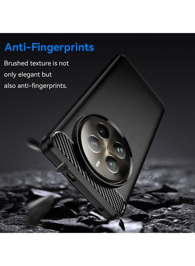 Case Cover for realme 12 Pro 5G / realme 12 Pro+ 5G , Carbon Fiber Shockproof Rugged Shield Soft TPU Back Cover Case for realme 12 Pro 5G / realme 12 Pro+ 5G, Black - Image 5