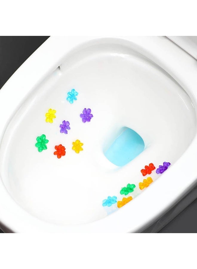 منظف ​​جل المرحاض برائحة الزهور 120 مل، منظف مزيل للترسبات والروائح الكريهة لنظافة الحمام، انتعاش يدوم طويلاً، سهل الاستخدام، 12 زهرة جل في كل زجاجة رائحة الورد - Image 5