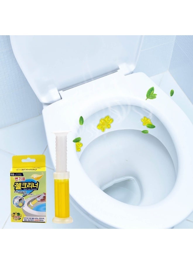 منظف ​​جل المرحاض برائحة الزهور 120 مل، منظف مزيل للترسبات والروائح الكريهة لنظافة الحمام، انتعاش يدوم طويلاً، سهل الاستخدام، 12 زهرة جل في كل زجاجة رائحة الورد - Image 4