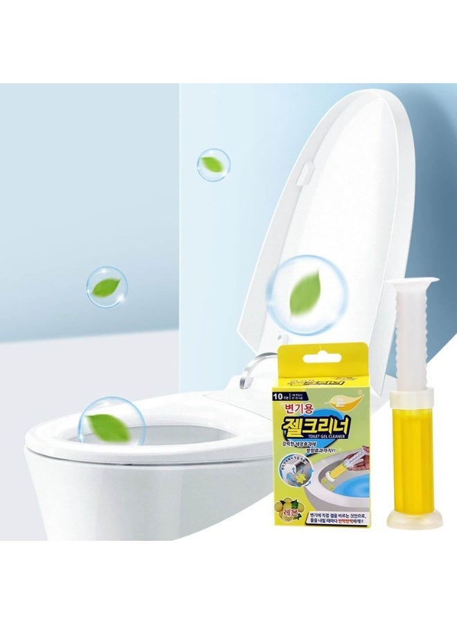 منظف ​​جل المرحاض برائحة الزهور 120 مل، منظف مزيل للترسبات والروائح الكريهة لنظافة الحمام، انتعاش يدوم طويلاً، سهل الاستخدام، 12 زهرة جل في كل زجاجة رائحة الورد - Image 3