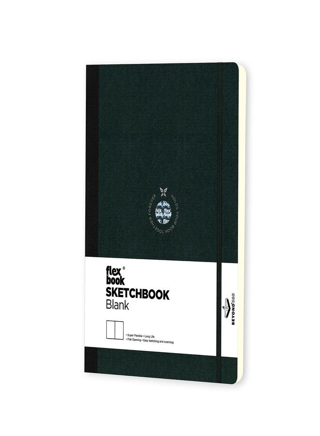 flexbook Sketchbook Black | Medium | 15,5x21,5cm | 96 pages | 170gsm Special Quality Munken Paper | Special Black Art Paper Cover | Elastic Band Closure | FSC Certified - Image 1