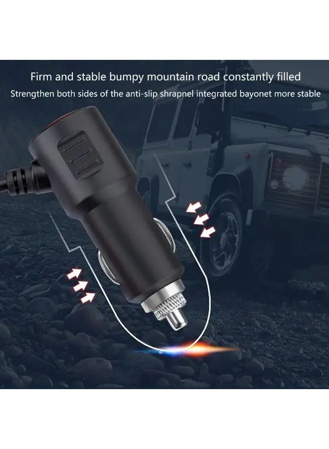 شاحن سيارة محمول أسود 12 فولت 24 فولت محول شحن سريع عالمي بمنافذ USB 4 - Image 3