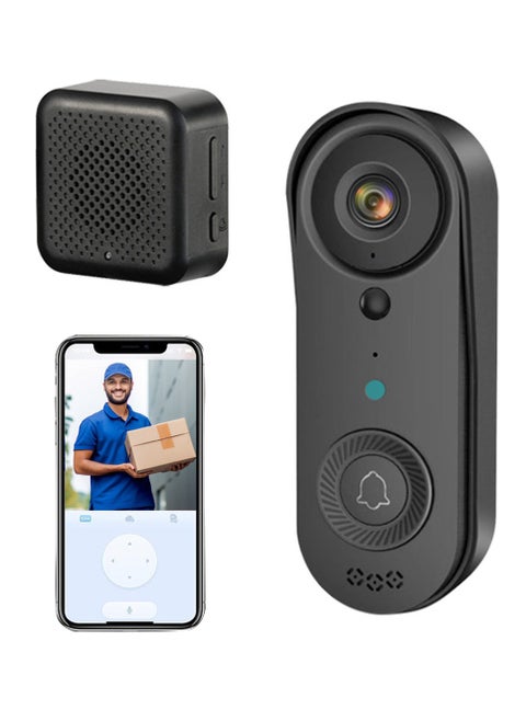 Wireless Video Intercom Video Doorbell with 1080P HD Smart Video WiFi Security Camera Door Bell with PIR Motion Detection Support SD Card & Cloud Storage
