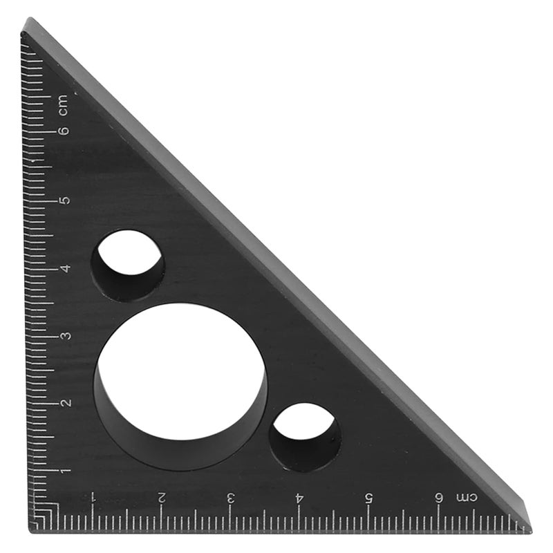 45 Degree Aluminum Alloy Triangle Ruler Woodworking Measuring Tool Thickened Angle Gauge - Image 5