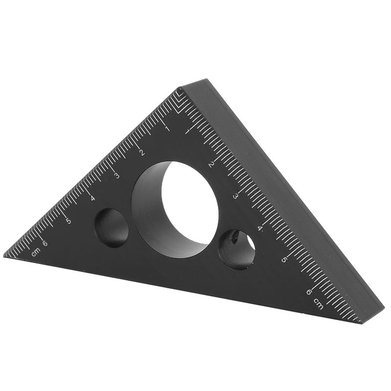 45 Degree Aluminum Alloy Triangle Ruler Woodworking Measuring Tool Thickened Angle Gauge - Image 3