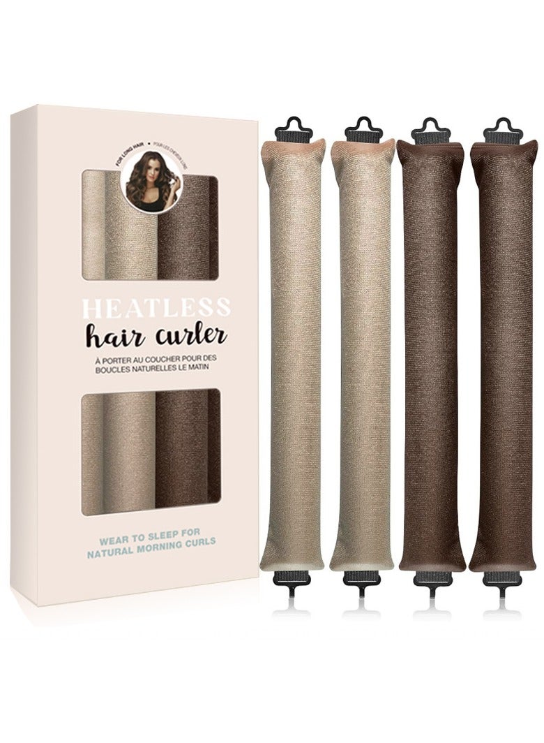general Heatless Hair Curler Overnight - Velvet Heatless Curls Overnight For All Hair Types, No Heat Hair Curlers To Sleep In Hair Styling Tools Set (4 Rods Set ) - Image 1