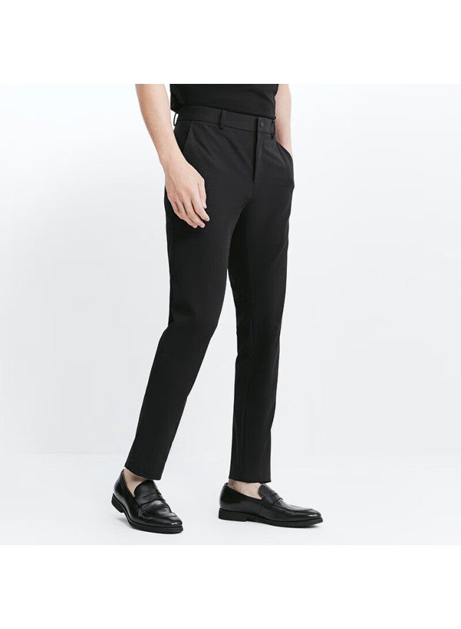 Saint Angelo Saint o Lightweight Stretch Casual Men's Straight Leg Pants Etd241019s Black 35 - Image 1
