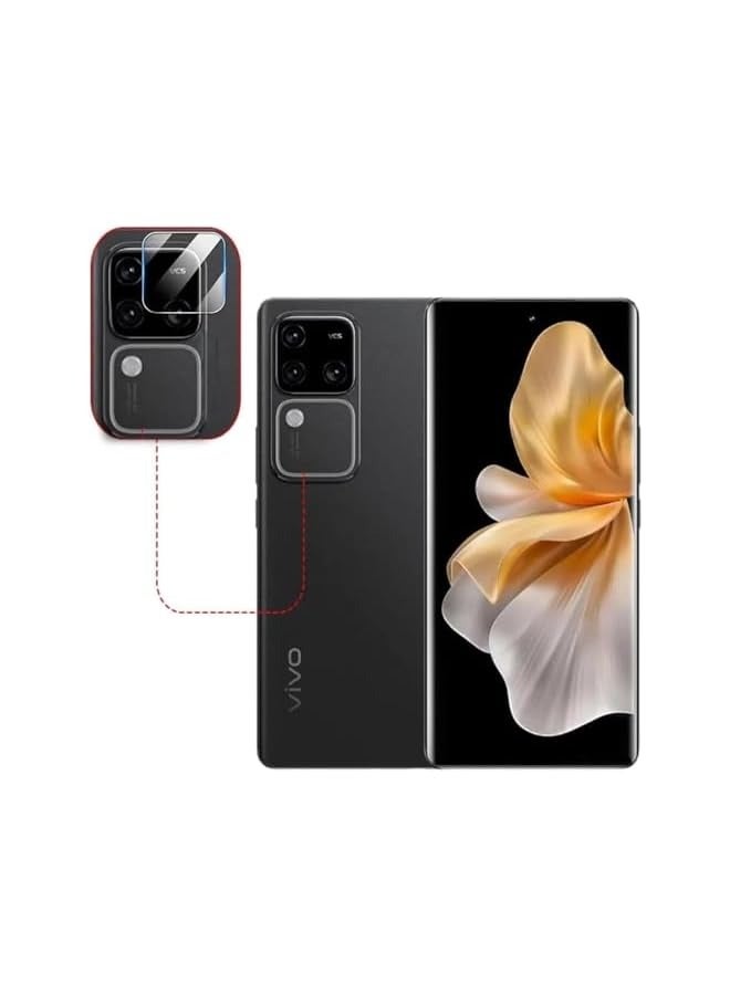 بروماس [2+2 عبوة] متوافق مع واقي الشاشة VIVO V30 5G من الزجاج المقسى + فيلم عدسة الكاميرا [صلابة 9H] [تغطية كاملة] [مضاد لبصمات الأصابع] - Image 4