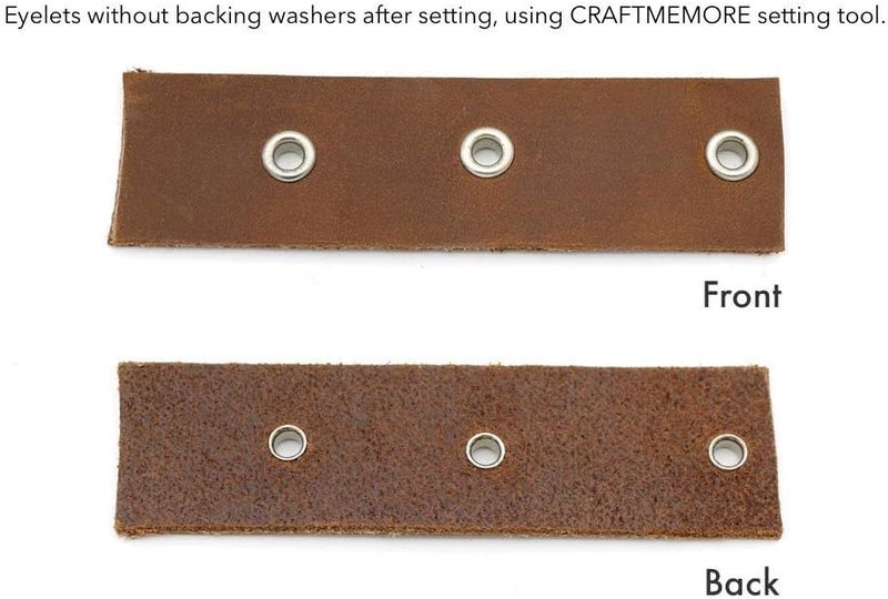 CRAFTMEMORE 4MM Hole 100PCS Grommets Eyelets for Shoes, Bead Cores, Clothes, Leather, Canvas (Gunmetal) - Image 4