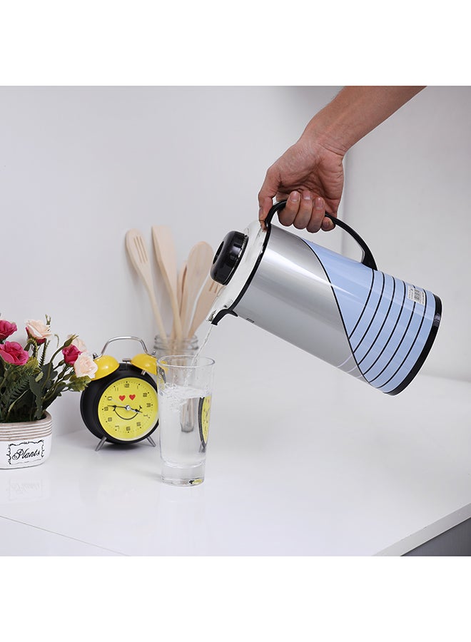 Royalford High Quality Vaccum Flask Glass With Liner 1.3L Long Heat And Cold Retention, Comfortable Handle, Pouring Spot, RF5784 Grey/Black/Purple 1.3Liters - Image 4