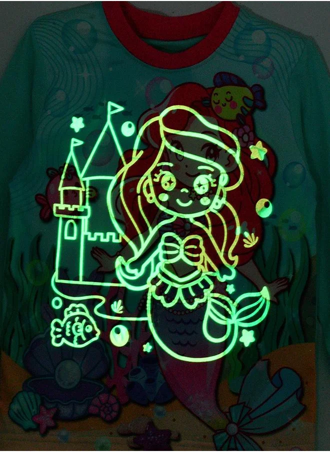 بيبي كلو Mermaid Glow-in-the-Dark Pajama Set for Girls
