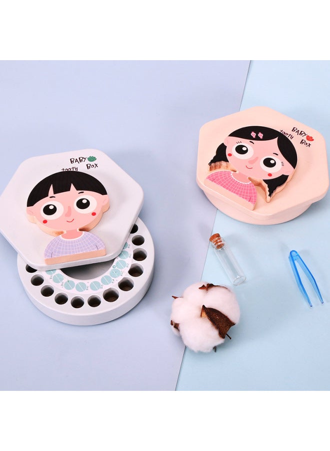 Children's Wooden Nipple Storage Box Girl's Baby Tooth Changing Storage Fetal Hair Collection Bottle Boy Nipple Memorial Box-Color:Sheep Beanie  - Image 3