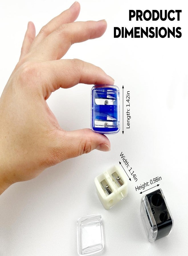Zoolinn 5 PCS Cosmetic Pencil Sharpeners – Lip, Eyeliner & Brow Pencil Sharpener, Dual Hole Design in Multi Colors, Compact and Portable - Image 3