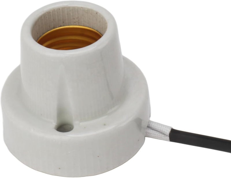 Care processed raw material Reptile Ceramic Heat Lamp Holder, Easy Installation Thermooptic Switch Light Fixture Holder E27 Socket for Tortoise for (US Plug 120V) Stable base - Image 3