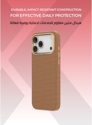 Velvet Edge iPhone 17 Pro Max MagSafe Case Brown - Full Edge Coverage for Complete Protection, Microfiber Lining for Scratch Protection, Shock Resistant, MagSafe compatible. - view 3