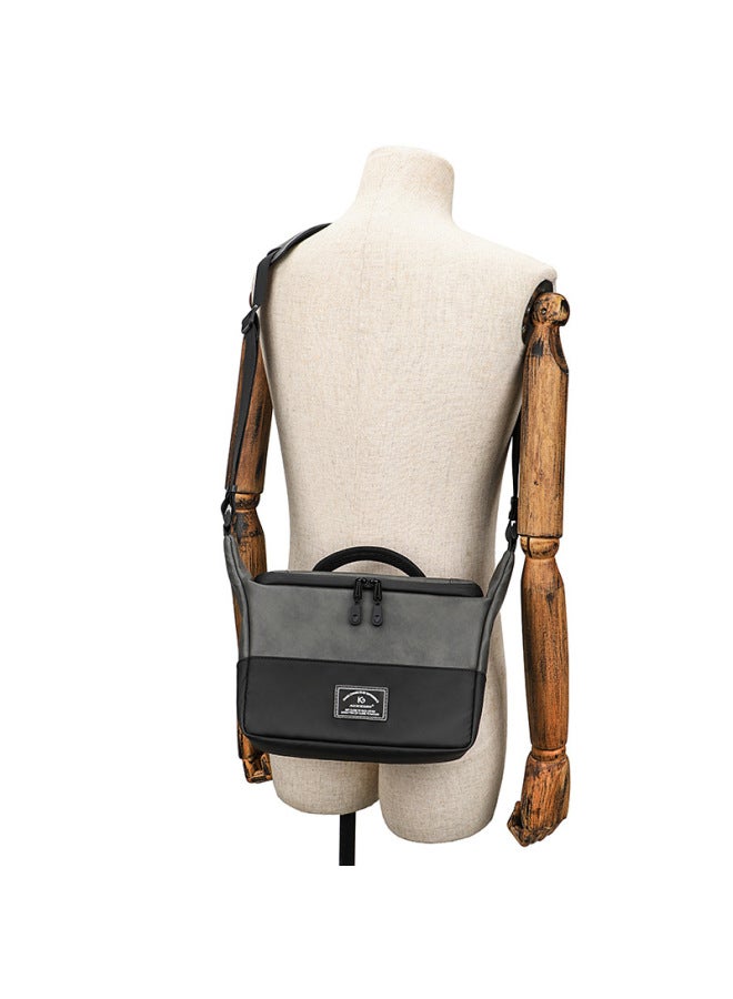 Portable Shoulder Digital Camera Bag Crossbody Large Capacity Storage Bag Mobile Power Headset Storage Bag-Color:10067 Brown  - Image 5