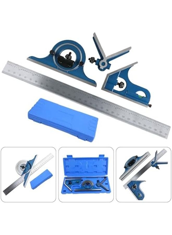 300mm Multipurpose High Strength Aluminum Alloy Combination Measuring Ruler Set - Image 3