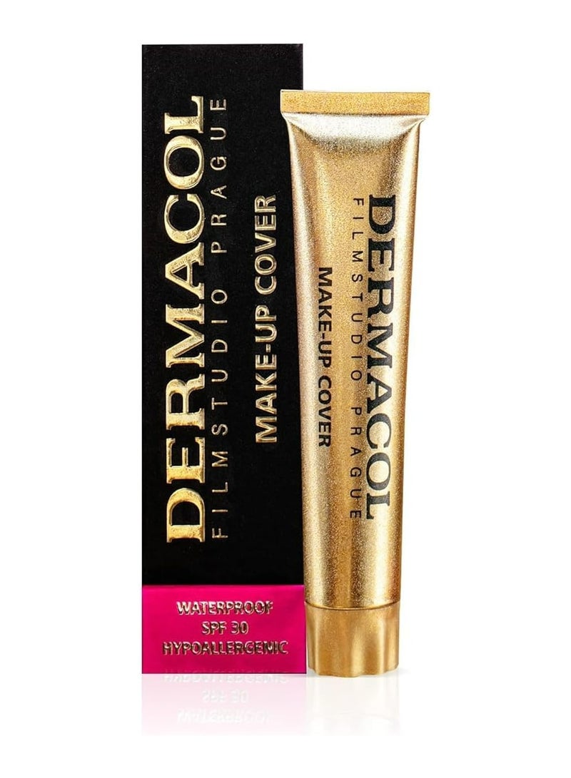 Dermacol Make Up Cover Full Coverage Foundation 30g Shade 212 Long Lasting Waterproof Makeup Cover Cream SPF30 Hypoallergenic & Light Weight Liquid | Tattoo, Acne, Spots, Under eye Skin Cover up - Image 2