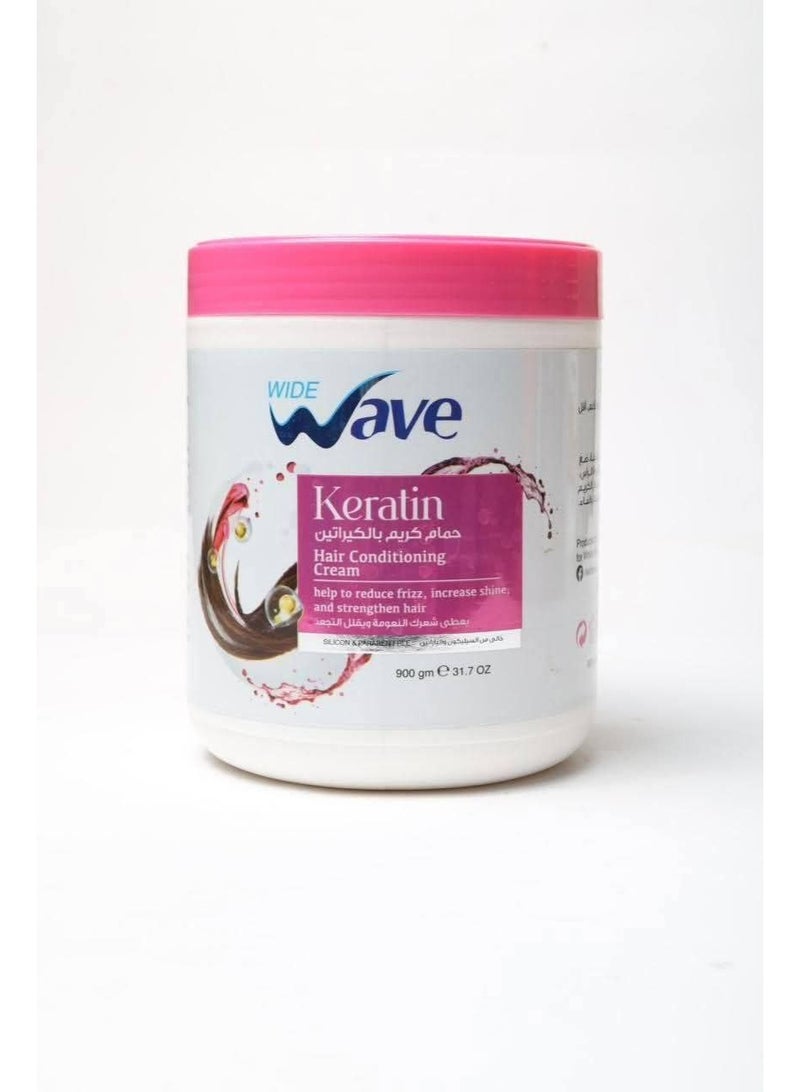 وايد ويف كريم ترطيب الشعر بالكيراتين ذو التموجات الواسعة 900 غرام