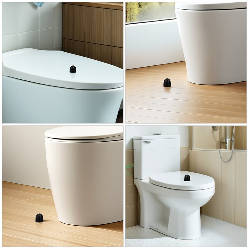 8 Pcs Universal Toilet Bolt Caps Round Push- Toilet Bowl Bolt Caps Covers Bathroom Decor For Easy Installation Black - Image 3