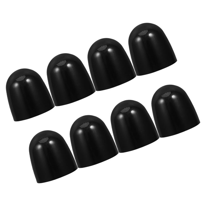 8 Pcs Universal Toilet Bolt Caps Round Push- Toilet Bowl Bolt Caps Covers Bathroom Decor For Easy Installation Black - Image 5