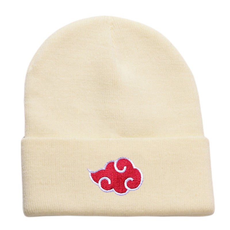 Naruto Cloud Knit Beanie Unisex Winter Warm Soft White 