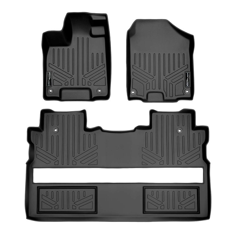 SMARTLINER Custom Fit Floor Mats 2 Row Liner Set Compatible with 20172025 Honda Ridgeline