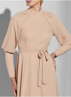 Namshi X Trendyol High Neck Pleated Dress  - Image 3