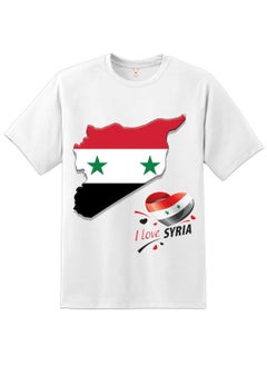 تي شيرت كم قصير و رقبة دائرية علم دولة  سوريا