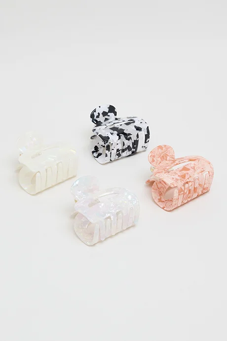 أر أند بي 4 Pack Printed Claw Clips