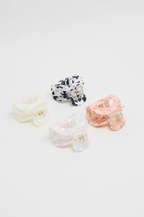 أر أند بي 4 Pack Printed Claw Clips
