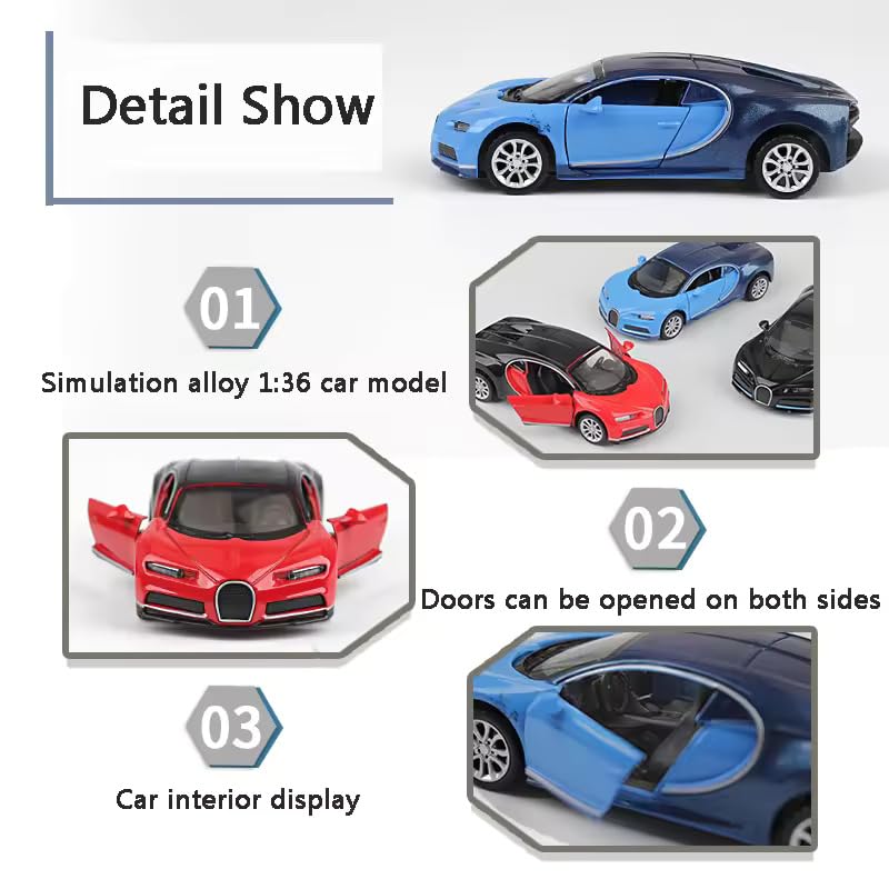 Toyfinity Kid Premium Metal Car With Opening Doors, Pull Back Action, And Precise Detailing - Ultimate Quality For Automotive Enthusiasts (Random Car Will Be Sent) - Image 4