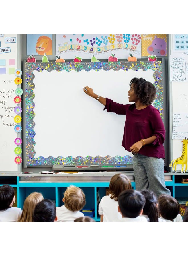 STARLIBOO 60 Feet Bulletin Board Borders, Holographic Scalloped Rolled Border Trim for School, Classroom & Offices - Image 3
