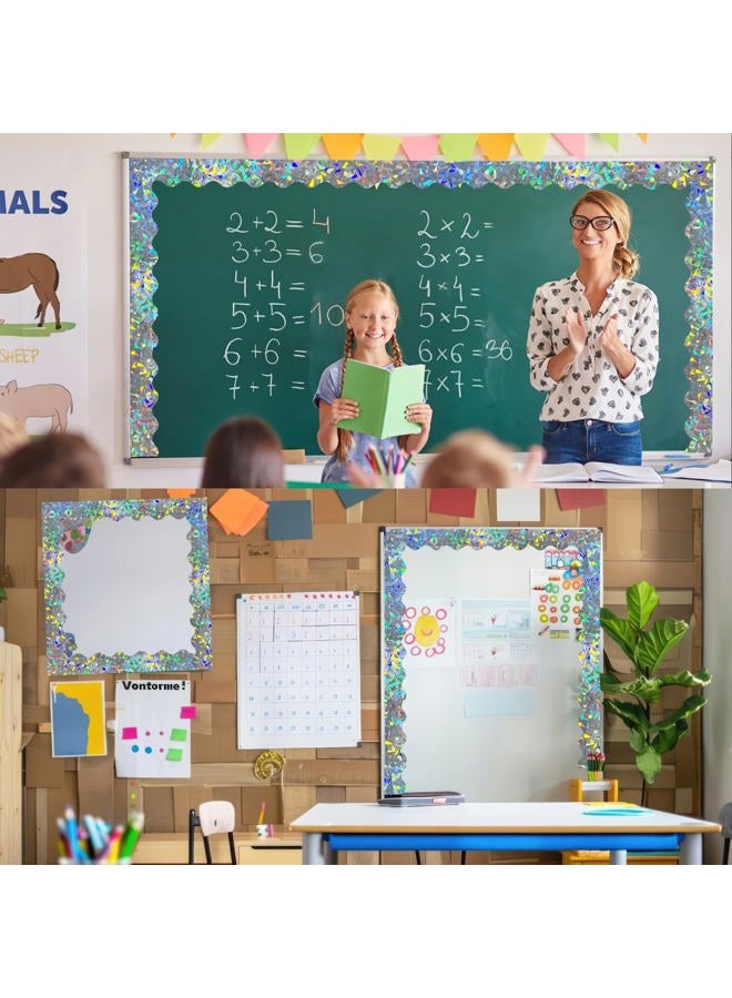 STARLIBOO 60 Feet Bulletin Board Borders, Holographic Scalloped Rolled Border Trim for School, Classroom & Offices - Image 4