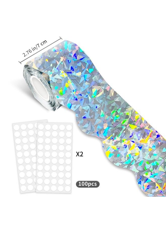 STARLIBOO 60 Feet Bulletin Board Borders, Holographic Scalloped Rolled Border Trim for School, Classroom & Offices - Image 2