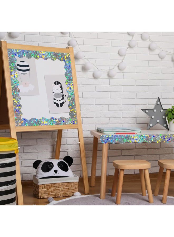 STARLIBOO 60 Feet Bulletin Board Borders, Holographic Scalloped Rolled Border Trim for School, Classroom & Offices - Image 5