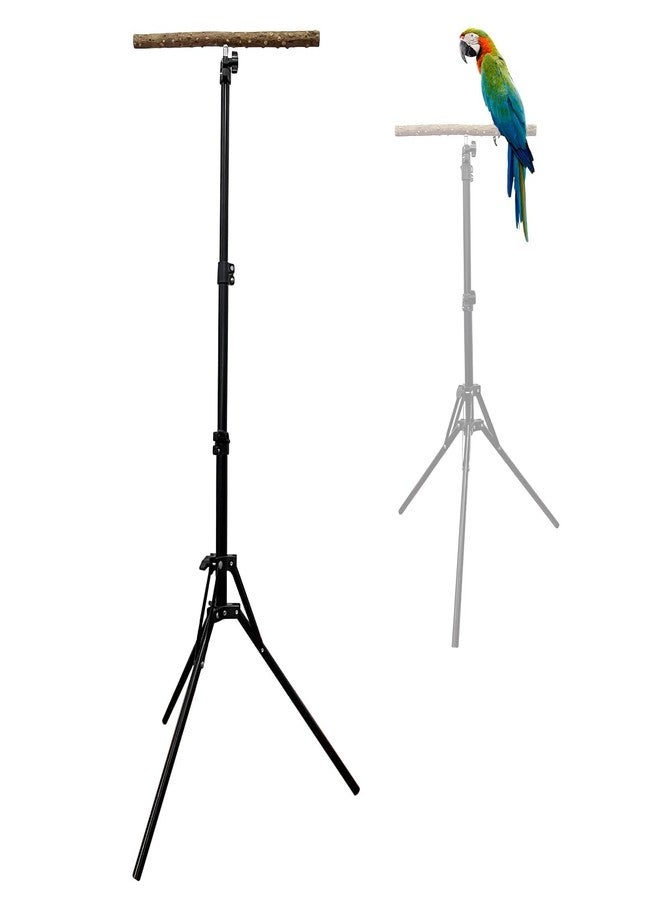 kathson 28-60inches Height Adjustable Bird Perch, Pepperwood Parrot Perch Stand, Multi-Purpose Bird Perches for Indoor and Outdoor Use, Designed for Small Medium Birds - Image 1