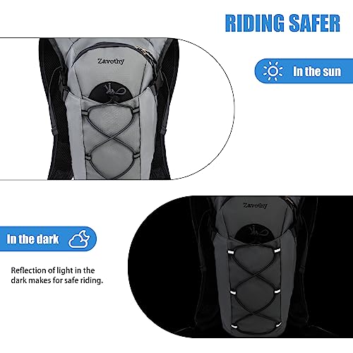 Zavothy Lightweight Hydration Backpack with 2L Water Bladder Water Backpack for Hiking Gear Hydration Pack for Cycling Running Biking Hiking Backpack Gray - Image 5