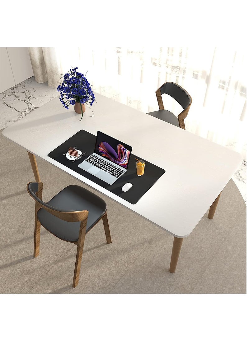 Desk Pad Protector Mouse Pad Non-Slip PU Leather Desk Blotter Laptop Desk Pad Waterproof Writing Pad for Office and Home 60cm x 30cm Black  - Image 5