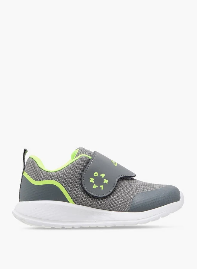 Boys Logo Detail Sports Shoes with Hook and Loop Closure