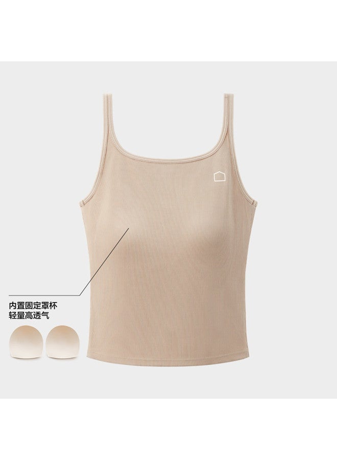 Bananain Mianmian 311H Women'S Camisole Underwear Slim-Fit Built-In Cup Tank Top Base Layer Homewear Spring Summer Style - Image 2