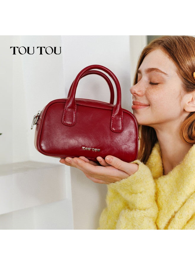 Toutou Boston Dog Bowling Bag Women's Red Shoulder Crossbody Bag New Year Bride Bag Women's Day Gift - Image 5
