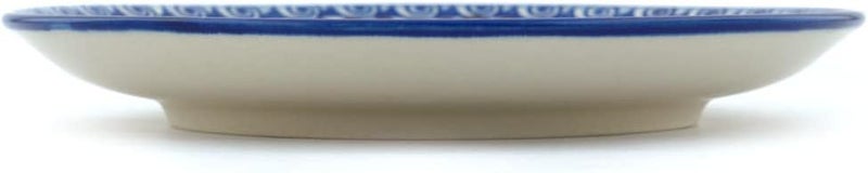 Polmedia Polish Pottery طبق حلوى خزف بولندي 7 بوصة زهور البنفسج الزرقاء - Image 3