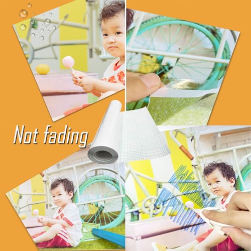 INTBUYING Matte Cold Laminating Roll Film Cold Lamination Film Self-Adhesive Anti-Bubble 25In x180In 3Mil Thick Laminate Roll for Office School - Image 3