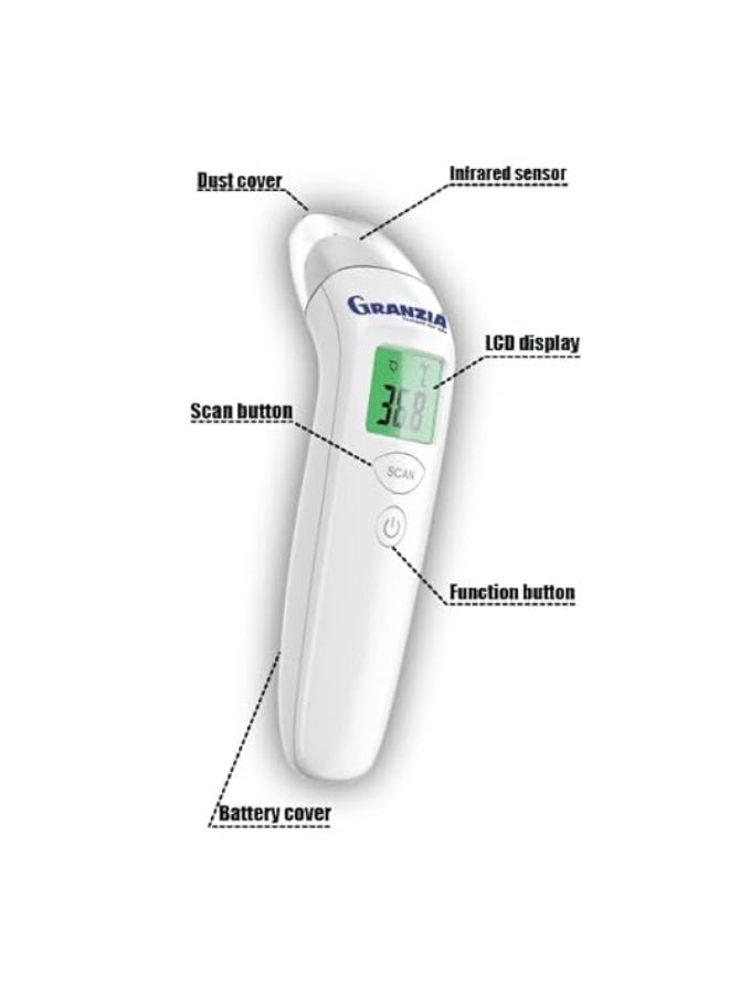 Granzia Non-Contact Infrared Baby Thermometer – Digital Forehead Thermometer for Newborns, Infants, and Children - Image 2