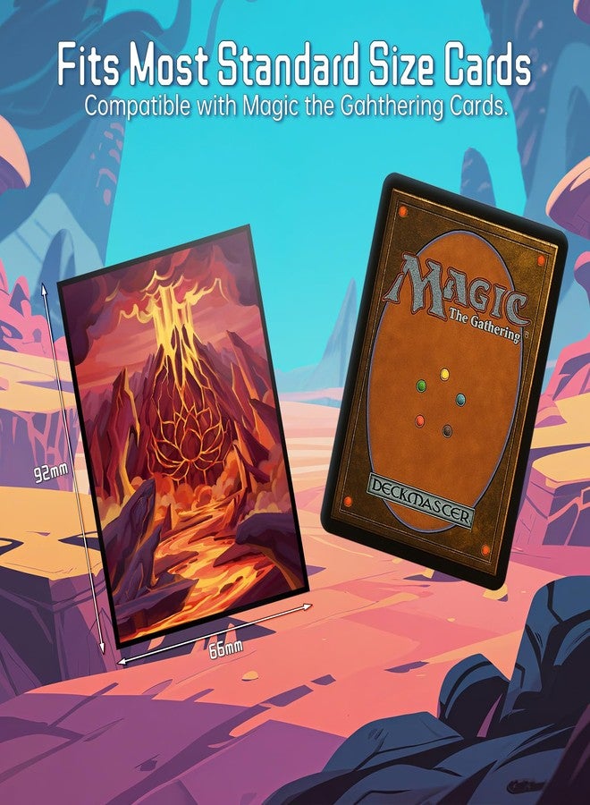 Kiiransr MTG Card Sleeves - Mountain - Lotus Series - Ultra Clear Front & Matte Finish Back, 100 Count Standard Size TCG Sleeves, Matte Art Sleevee for Magic The Gathering - Image 4