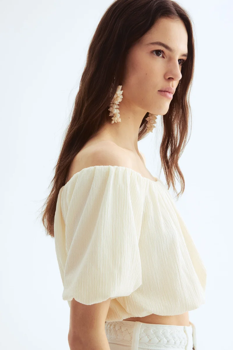 H&M Cropped off-the-shoulder top